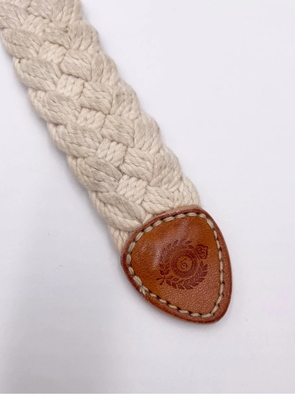 Vintage 90s Liz Claiborne White Woven Braided Belt 32.5